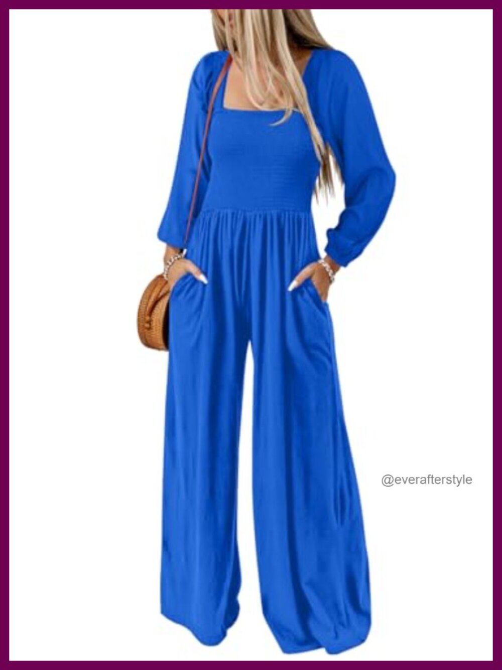 Dokotoo Women Jumpsuit Long Sleeve Wide Leg Pant Romper One Piece Casual